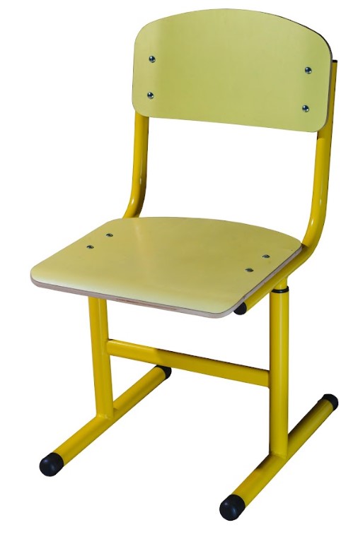 Стілець Т-подібний, АНШАР ГРУП (190295HPL), ростова група (опція р.г.№4)№5-6, з хімічно стійким HPL-покриттям фанери, каркас – міцна кругла труба